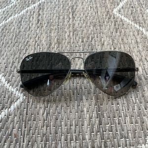 Women’s Gunmetal Gray Ray-Ban Aviator Sunglasses